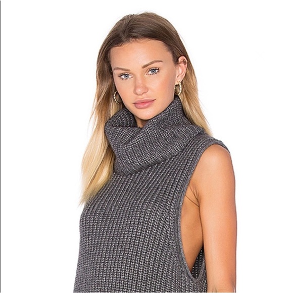 Autumn Cashmere Sleeveless Turtleneck Sweater in Grey Size Small EUC - Picture 9 of 10